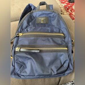 Marc Jacobs Blue Backpack with Gold Accents